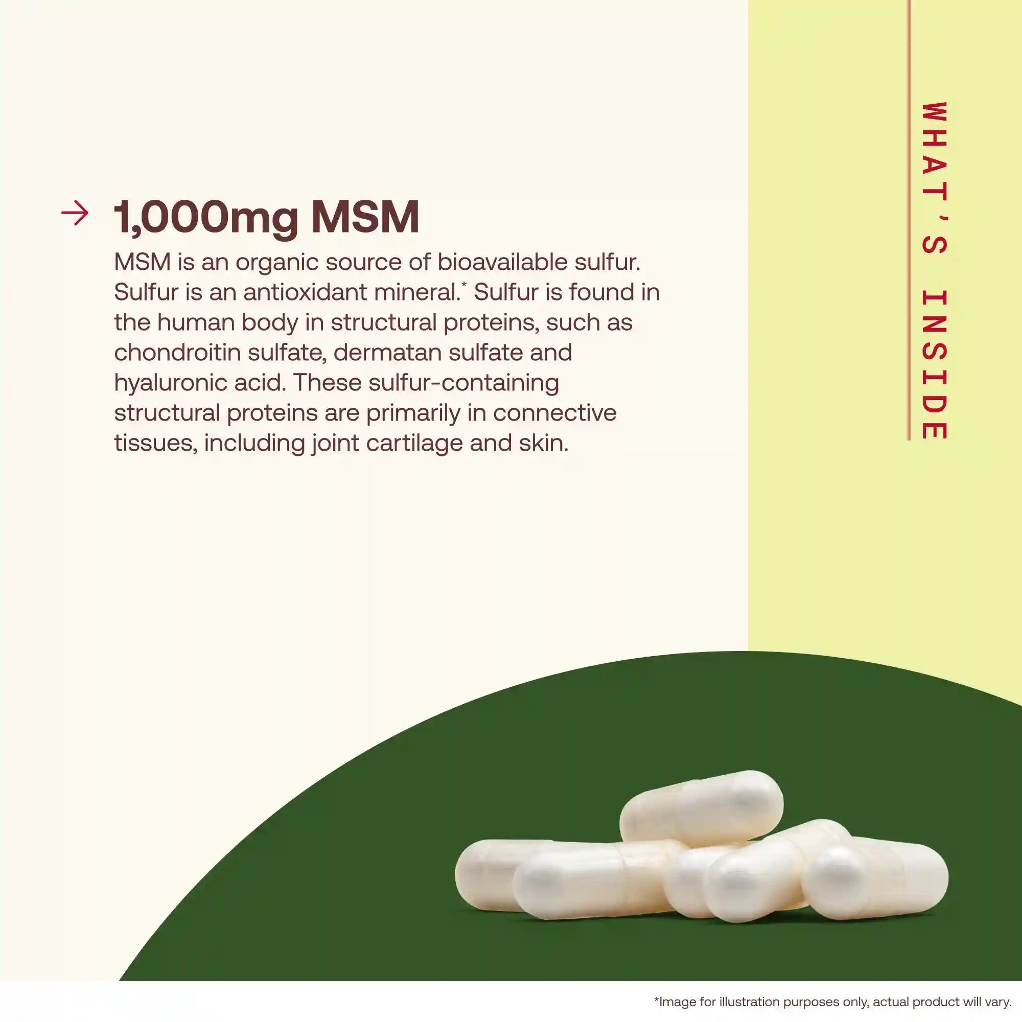 MSM - 1000mg Veggie Capsules Secondary image