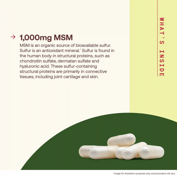 MSM - 1000mg Veggie Capsules