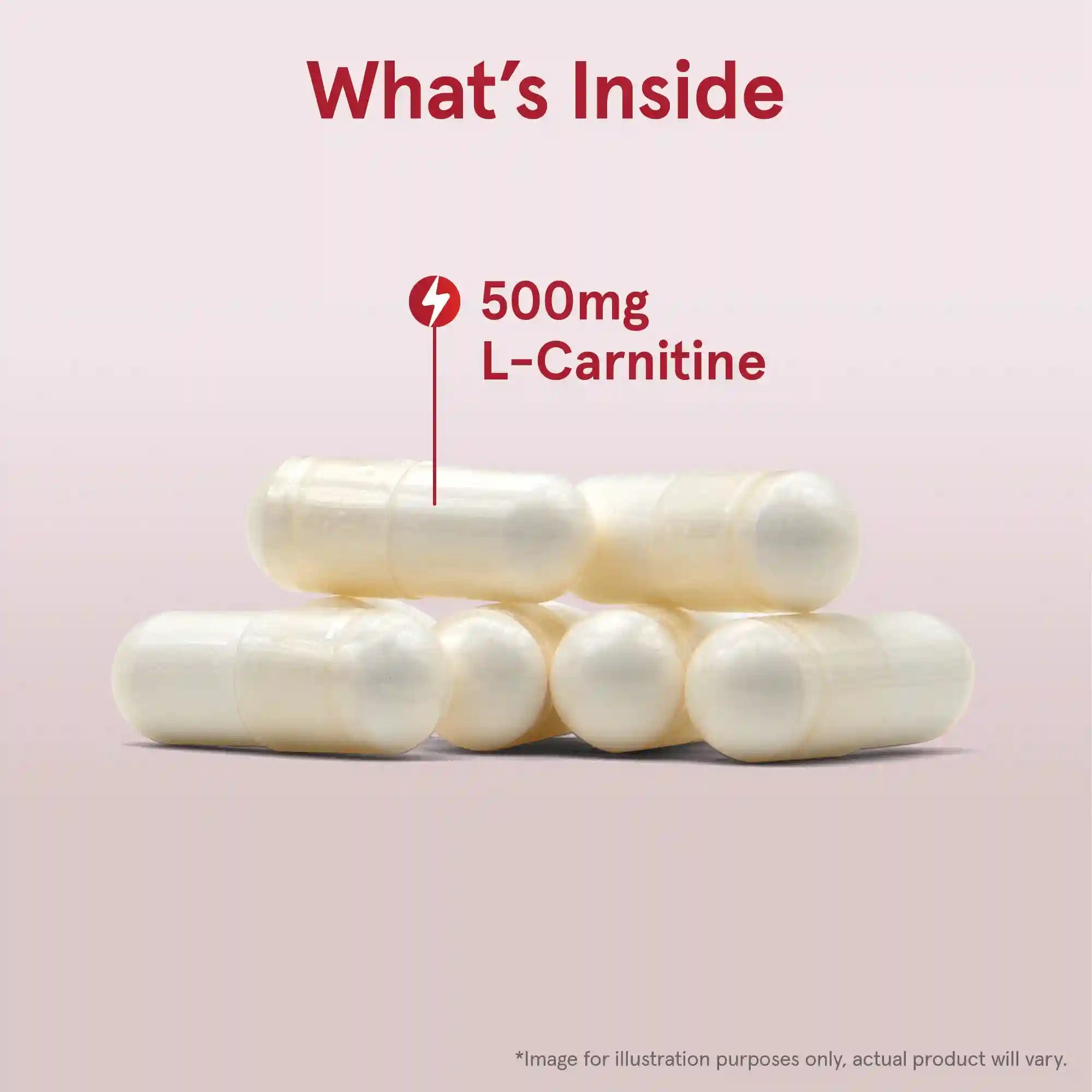 L-Carnitine - 500mg Veggie Capsules Secondary image